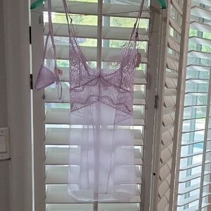 Victoria's Secret Lilac Lace Chemise